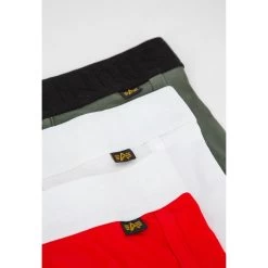 Alpha Industries Boxershorts Al Tape Grün/rot/weiss Herren - 3er Pack -Sportausrüstung ALPHA INDUSTRIES 118925 442 al tape BOXER SHORT 3 pack 5 1024x1024 1