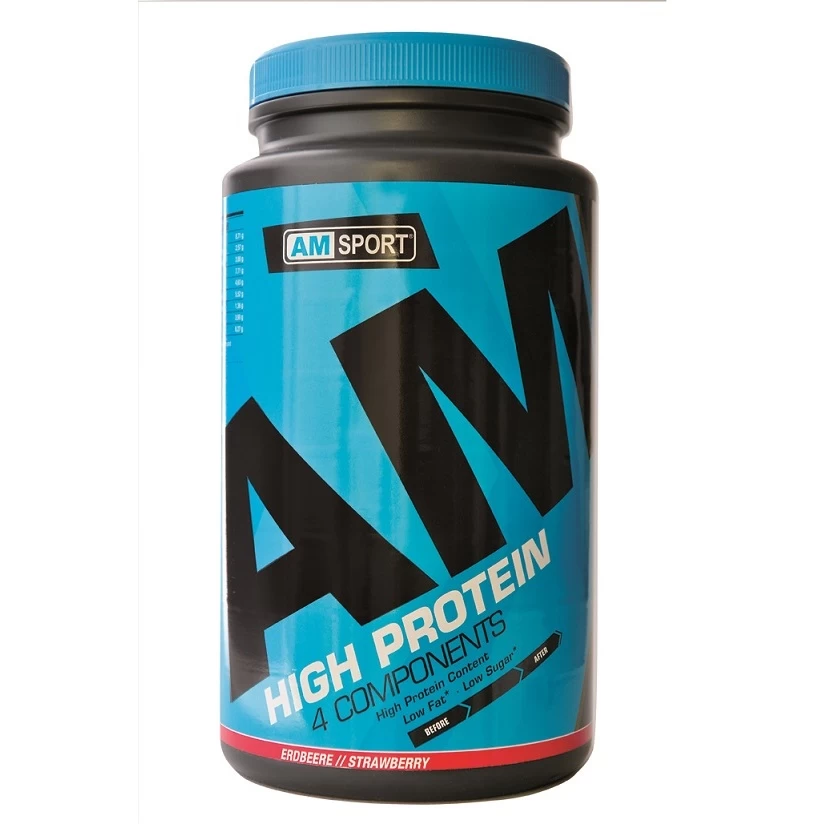AM Sport High Protein Erdbeere 600g Dose 3 AM Sport High Protein Erdbeere 600g Dose