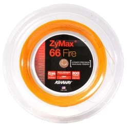 Ashaway Badmintonsaite Zymax 66 Fire Power Orange 200m Rolle