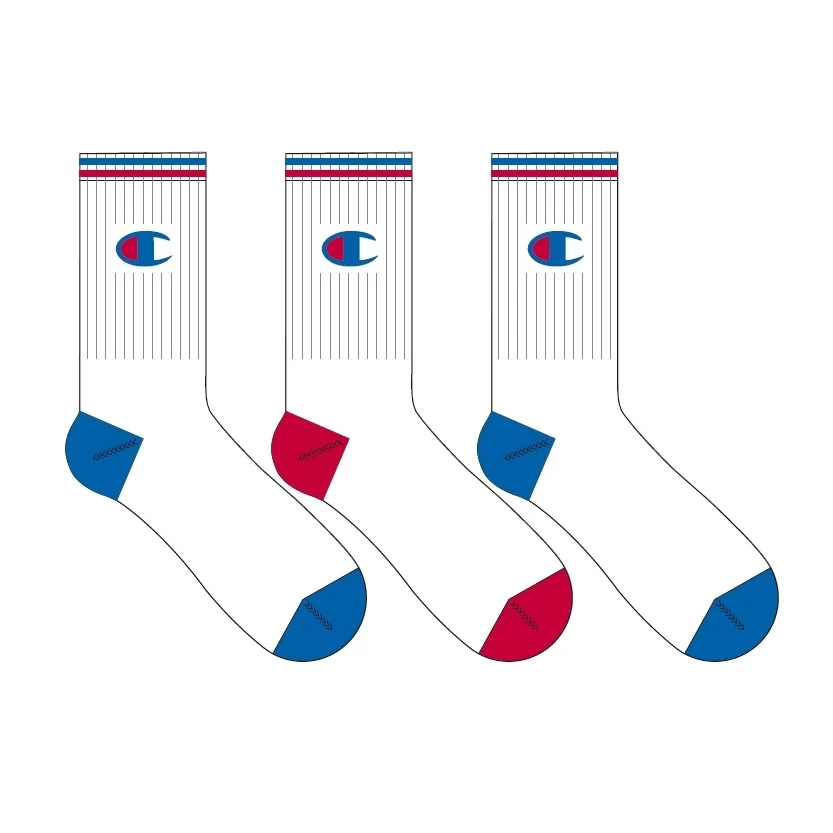 Champion Tennissocken (Baumwolle) Crew Weiss Herren - 3 Paar 3 Champion Tennissocken (Baumwolle) Crew Weiss Herren - 3 Paar