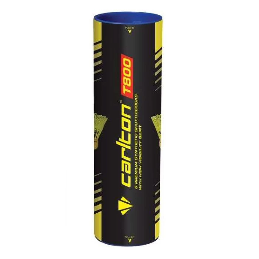 Carlton Badmintonbälle T800 Nylon (Federbälle) Dose Gelb 6er 3 Carlton Badmintonbälle T800 Nylon (Federbälle) Dose Gelb 6er