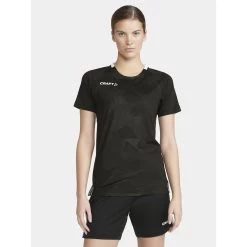 Craft Sport-Shirt (Trikot) Premier Solid Jersey (rec. Polyester, Hohe Elastizität) Schwarz Damen