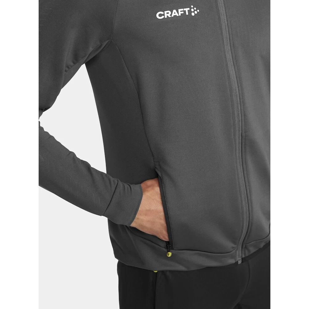 Craft Trainingsjacke Extend Full Zip (mit Reißverschlusstaschen, Elastisches Material) Asphaltgrau Herren 7 Craft Trainingsjacke Extend Full Zip (mit Reißverschlusstaschen, Elastisches Material) Asphaltgrau Herren – Bild 5