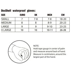 DexShell Handschuhe Touchfit Wasserdicht Schwarz Herren/Damen -Sportausrüstung DexShell Groessentabelle Handschuhe 1029x1029 1