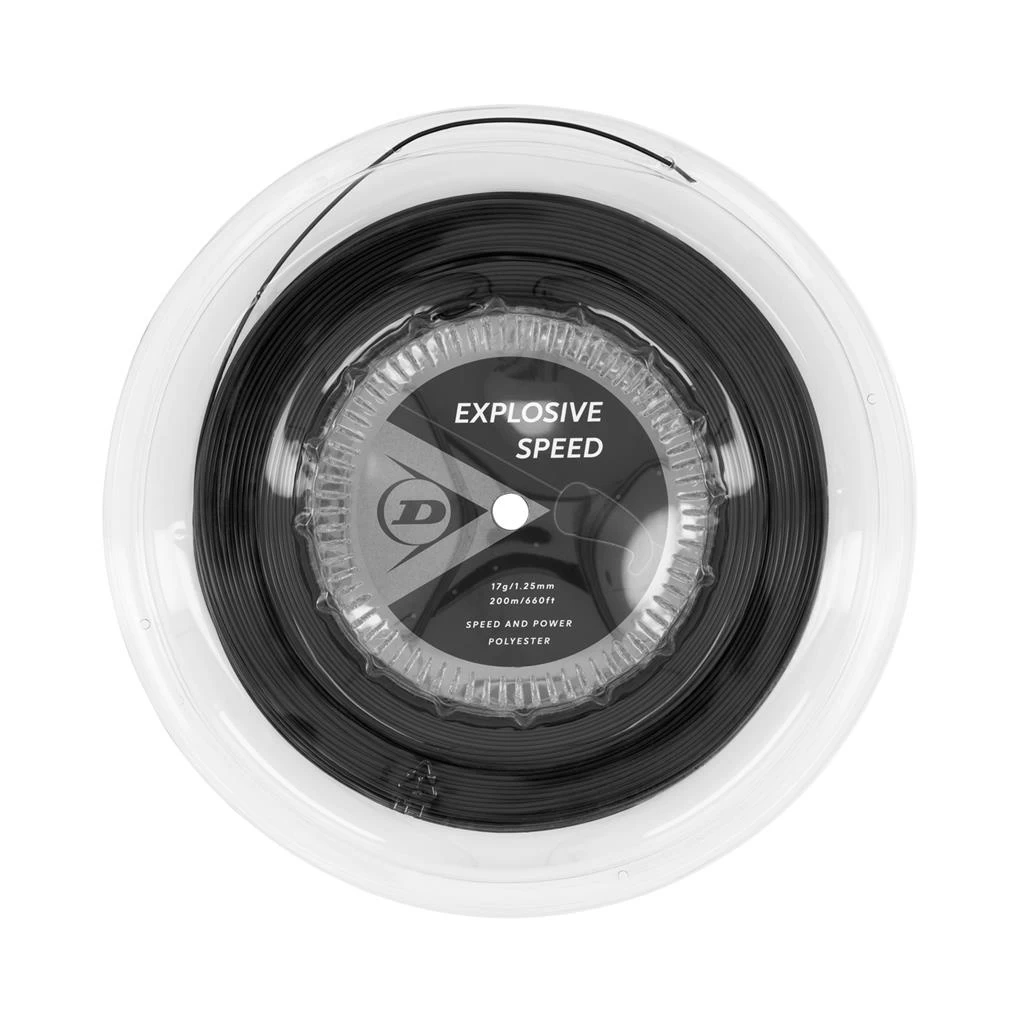 Dunlop Tennissaite Explosive Speed (Haltbarkeit+Power) Schwarz 200m Rolle 3 Dunlop Tennissaite Explosive Speed (Haltbarkeit+Power) Schwarz 200m Rolle