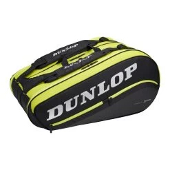 Dunlop Tennis-Racketbag Srixon SX Performance (Schlägertasche, 3 Hauptfächer, Thermofach) Schwarz/gelb 12er