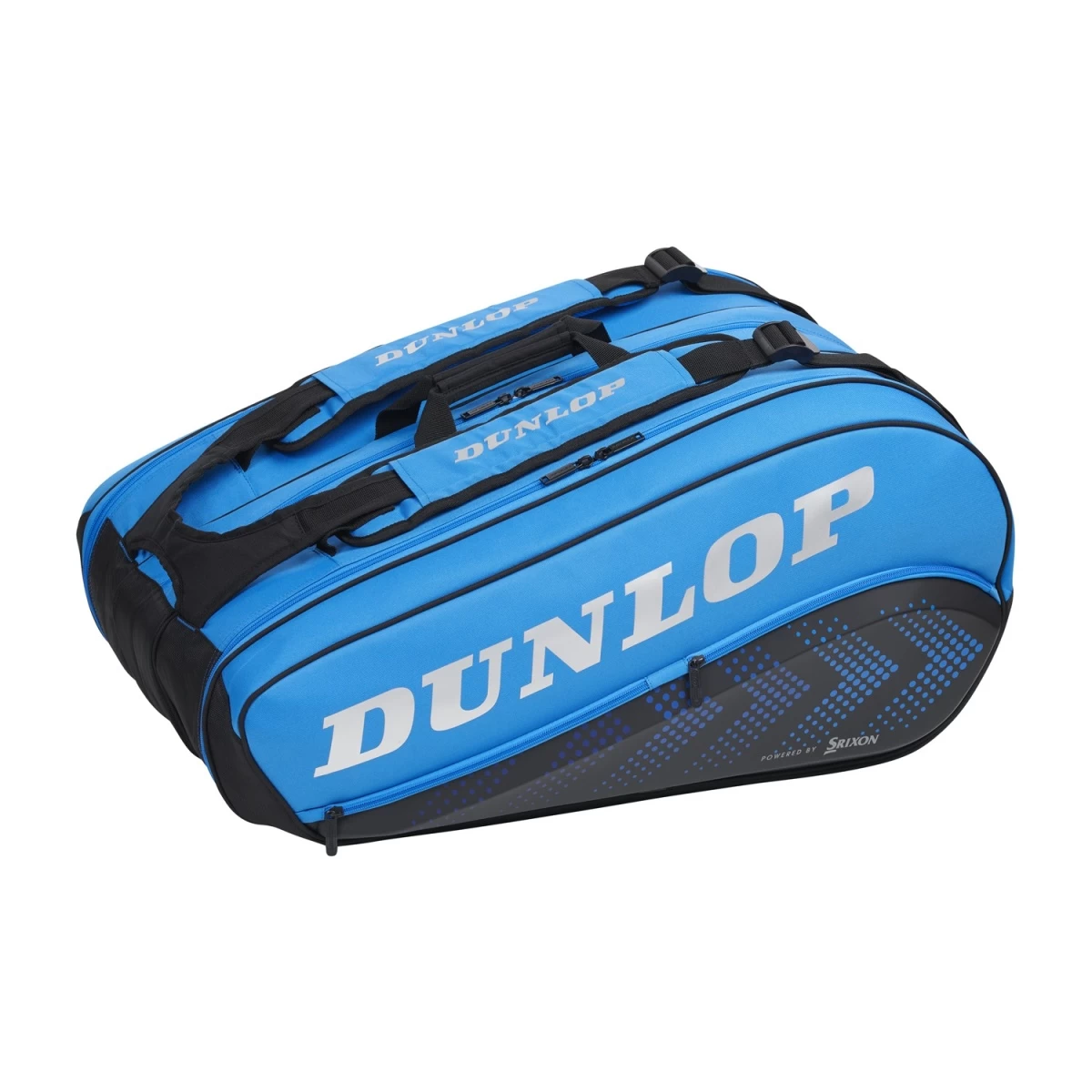 Dunlop Srixon Tennis-Racketbag FX Performance (Schlägertasche, 3 Hauptfächer, Thermofach) Schwarz/blau 12er 3 Dunlop Srixon Tennis-Racketbag FX Performance (Schlägertasche, 3 Hauptfächer, Thermofach) Schwarz/blau 12er