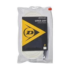 Dunlop Overgrip Viper Dry 0.6mm (ultra Trocken Und Haltbar) Weiss - 30 Stück/Zip-Beutel