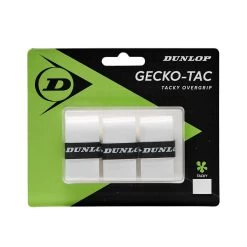 Dunlop Overgrip Gecko Tac 0.5mm - Glatt, Griffig - Weiss - 3 Stück
