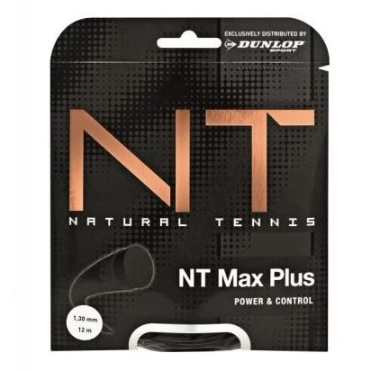 Dunlop Tennissaite NT Max Plus (Haltbarkeit+Power) Schwarz 12m Set 3 Dunlop Tennissaite NT Max Plus (Haltbarkeit+Power) Schwarz 12m Set