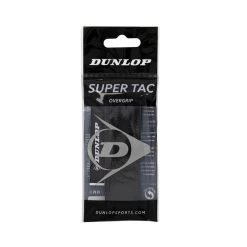 Dunlop Overgrip Super Tac 0.5mm (extrem Griffig, Feuchtigkeitsabsorbierend) Schwarz - 1 Stück