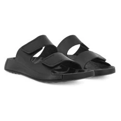 ECCO Sandale Cozmo Flat (Nubukleder, Flexible Sohle) Schwarz Herren