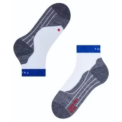 Falke Laufsocke RU4 Endurance Short (mittelstarke Polsterung) Weiss/blau/grau Herren - 1 Paar -Sportausrüstung Falke 16705 2662204 689x689 1