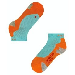 Aktion Noch Gültig Klicken Sie Auf Das Icon, Um Eine Erklärung Zu Erhalten. Falke Laufsocke RU5 Lightweight Short Türkisblau/orange Damen - 1 Paar -Sportausrüstung Falke 16730 6960 RU5 Light Socke 3 1200x1200 1