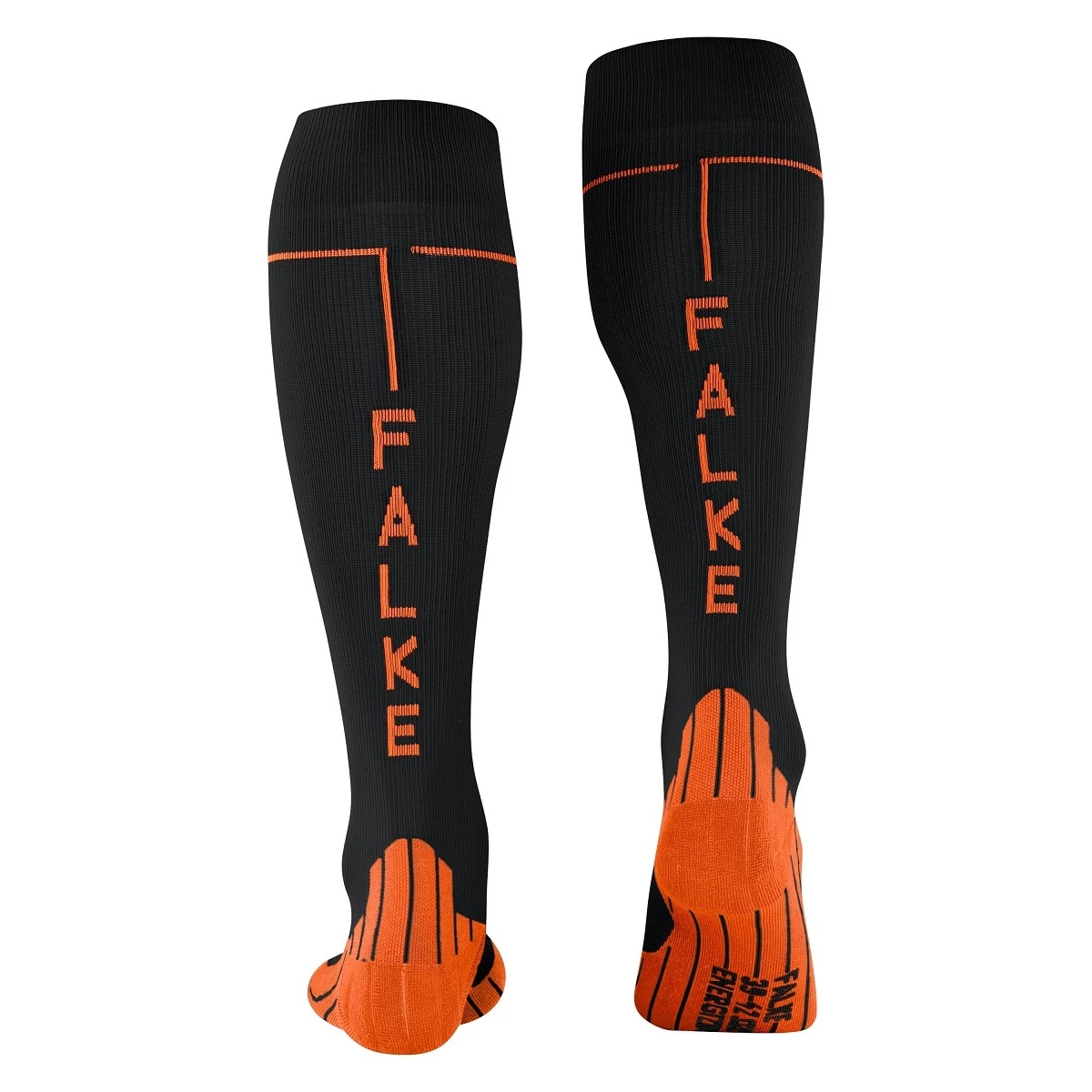 Falke Kompressionssocke Energizing Kniestrümpfe (perfekte Temperatur Und Feuchtigkeitstransport) Schwarz/orange Herren 5 Falke Kompressionssocke Energizing Kniestrümpfe (perfekte Temperatur Und Feuchtigkeitstransport) Schwarz/orange Herren – Bild 3