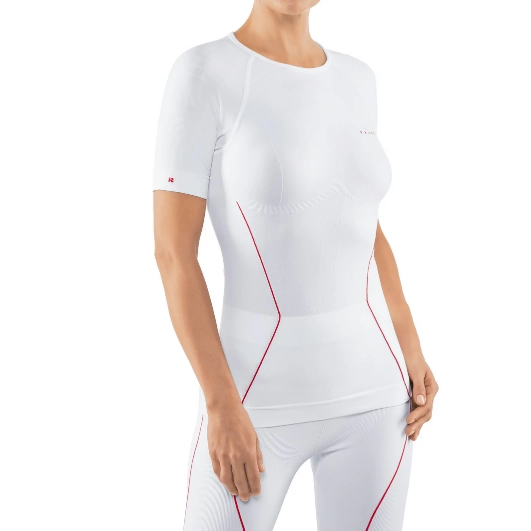 Falke Kurzarmshirt Warm (perfekte Feuchtigkeits-Temperaturregulierung) Unterwäsche Weiss/rot Damen 3 Falke Kurzarmshirt Warm (perfekte Feuchtigkeits-Temperaturregulierung) Unterwäsche Weiss/rot Damen