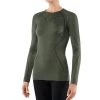 Falke Langarmshirt Wool Tech (Merinowolle) Unterwäsche Olivegrün Damen -Sportausrüstung Falke Langarmshirt 33211 7830 gruen 1 859x859 1