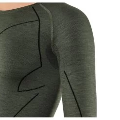 Falke Langarmshirt Wool Tech (Merinowolle) Unterwäsche Olivegrün Damen -Sportausrüstung Falke Langarmshirt 33211 7830 gruen 3 898x898 1
