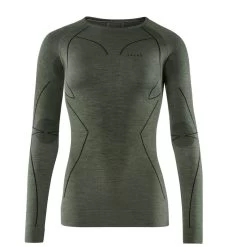 Falke Langarmshirt Wool Tech (Merinowolle) Unterwäsche Olivegrün Damen -Sportausrüstung Falke Langarmshirt 33211 7830 gruen 5 856x856 1