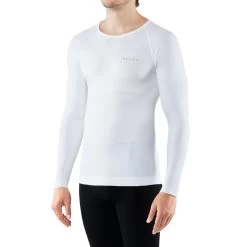 Falke Funktionsunterwäsche Langarmshirt Warm (wärmes Material, Perfekte Feuchtigkeits) Weiss Herren
