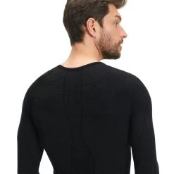 Falke Langarmshirt Wool Tech (Merinowolle) Unterwäsche Schwarz Herren -Sportausrüstung Falke Langarmshirt Wool Tech Herren 33411 3000 4 945x945 1