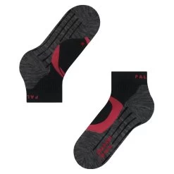 Falke Laufsocke RU4 Cool Short (mittelstarke Polsterung+Kühlung) Schwarz/rot Damen - 1 Paar -Sportausrüstung Falke Laufsocke RU4 Cool Short Damen 16749 3008 6 947x947 1