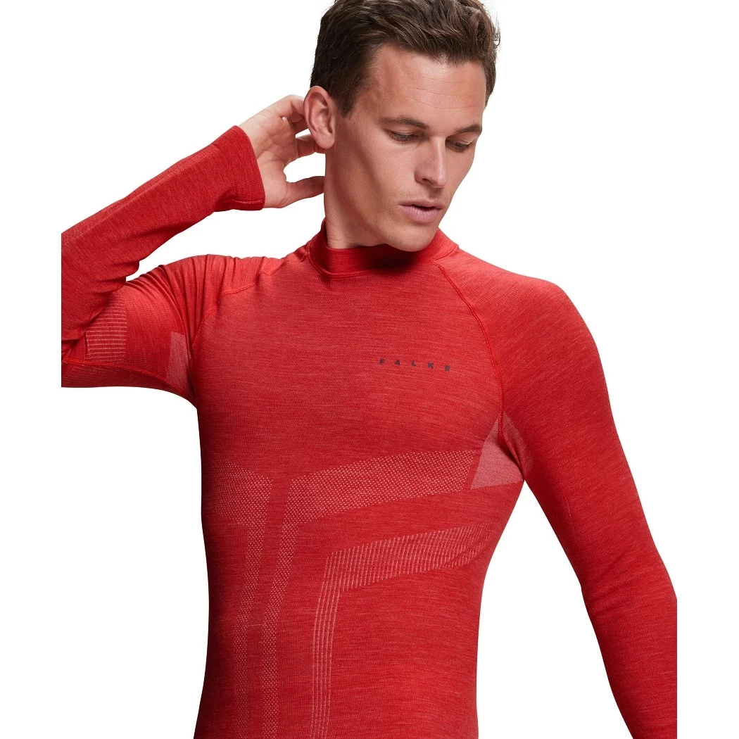 Falke Funktionsunterwäsche Langarmshirt Wool-Tech (feinste Merinowolle, Hohe Bewegungsfreiheit) Rot Herren 5 Falke Funktionsunterwäsche Langarmshirt Wool-Tech (feinste Merinowolle, Hohe Bewegungsfreiheit) Rot Herren – Bild 3