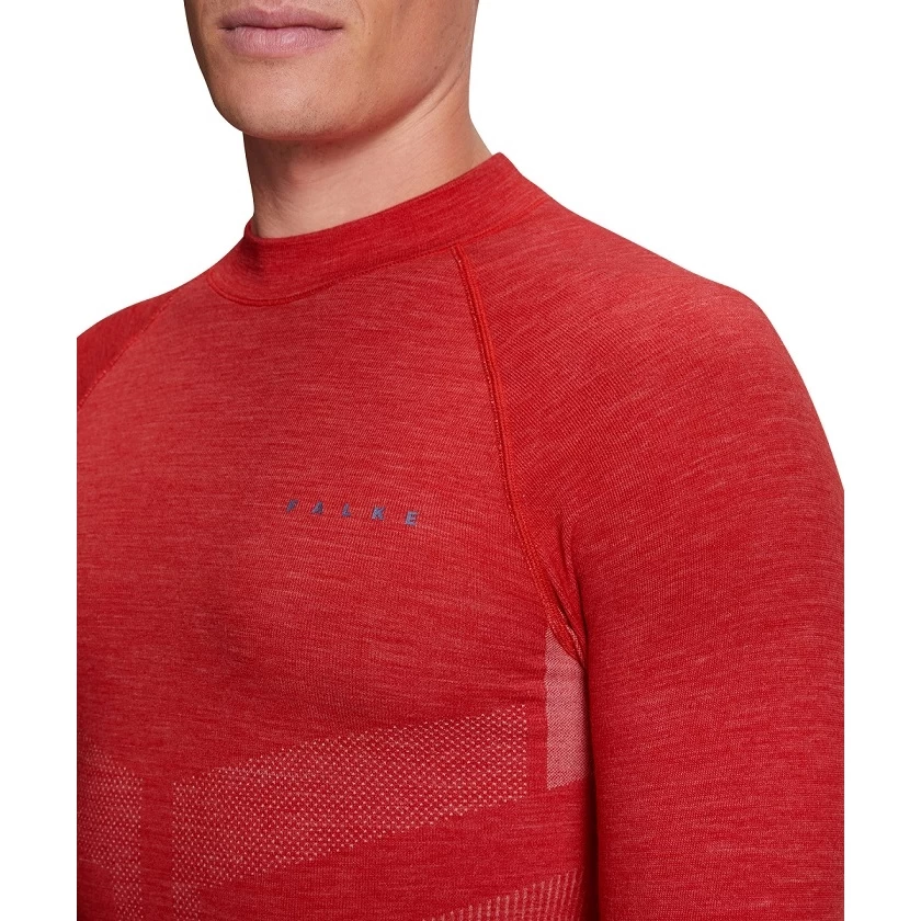 Falke Funktionsunterwäsche Langarmshirt Wool-Tech (feinste Merinowolle, Hohe Bewegungsfreiheit) Rot Herren 6 Falke Funktionsunterwäsche Langarmshirt Wool-Tech (feinste Merinowolle, Hohe Bewegungsfreiheit) Rot Herren – Bild 4
