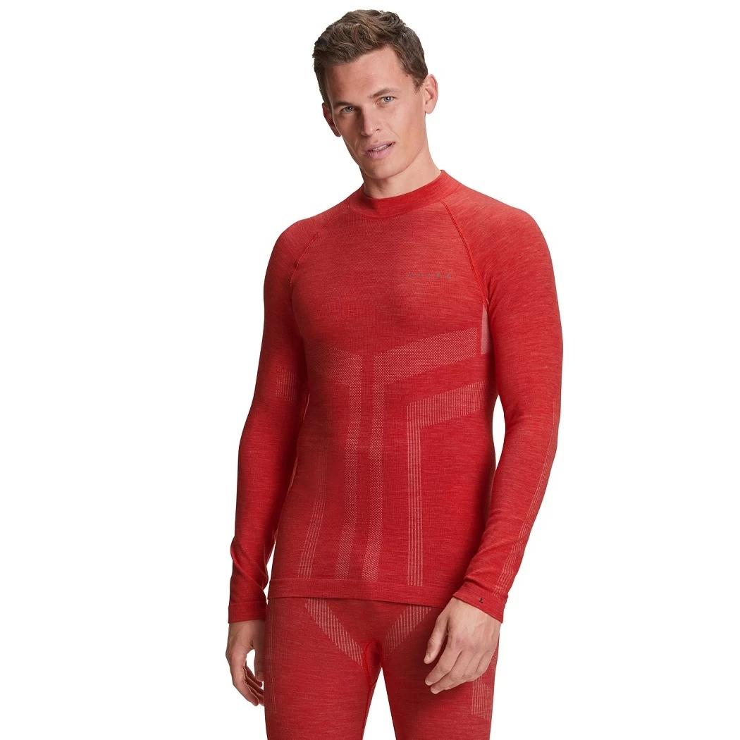 Falke Funktionsunterwäsche Langarmshirt Wool-Tech (feinste Merinowolle, Hohe Bewegungsfreiheit) Rot Herren 3 Falke Funktionsunterwäsche Langarmshirt Wool-Tech (feinste Merinowolle, Hohe Bewegungsfreiheit) Rot Herren