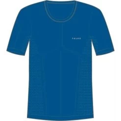 Falke Funktions-Tshirt Ultralight Cool (schnelltrocknend, Ultraleicht) Kurzarm Blau Herren