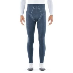 Falke Unterziehhose Tight Wool-Tech (feinste Merinowolle) Lang Unterwäsche Blau Herren