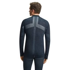 Falke Funktionsunterwäsche Langarmshirt Wool-Tech (feinste Merinowolle, Hohe Bewegungsfreiheit) Spaceblau Herren -Sportausrüstung Falke unterwaesche Langarmshirt Herren 33424 6116 1 1067x1067 1