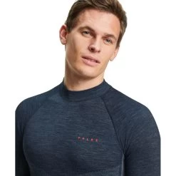 Falke Funktionsunterwäsche Langarmshirt Wool-Tech (feinste Merinowolle, Hohe Bewegungsfreiheit) Spaceblau Herren -Sportausrüstung Falke unterwaesche Langarmshirt Herren 33424 6116 5 1067x1067 1