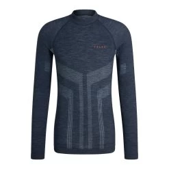 Falke Funktionsunterwäsche Langarmshirt Wool-Tech (feinste Merinowolle, Hohe Bewegungsfreiheit) Spaceblau Herren -Sportausrüstung Falke unterwaesche Langarmshirt Herren 33424 6116 6 1067x1067 1