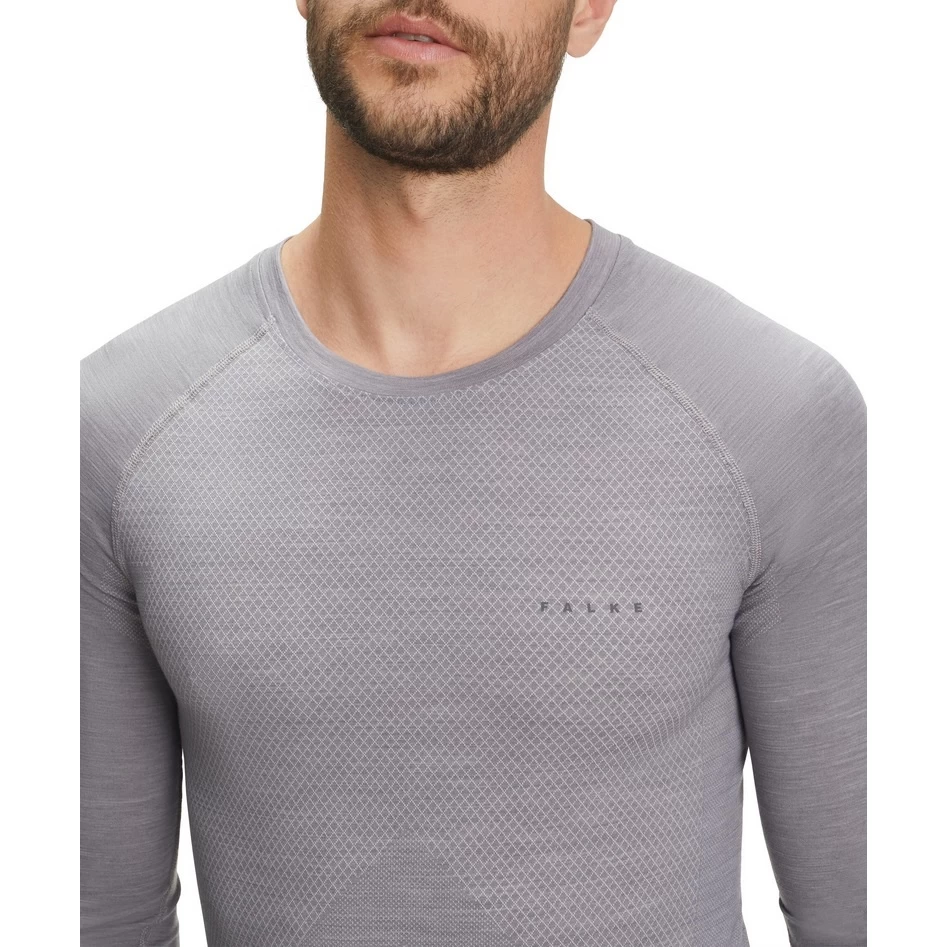 Falke Funktionsunterwäsche Langarmshirt Wool-Tech Light (feinste Merinowolle) Hellgrau Herren 5 Falke Funktionsunterwäsche Langarmshirt Wool-Tech Light (feinste Merinowolle) Hellgrau Herren – Bild 3