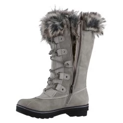 Geographical Norway Winterstiefel Cecilia High (gefüttert, Wasserdicht) Grau Damen -Sportausrüstung GEO NORWAY Cecilia Grey 3 1200x1200 1