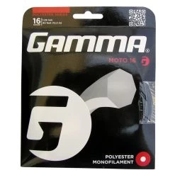 Gamma Tennissaite Moto (Haltbarkeit+Spin) Schwarz 12m Set