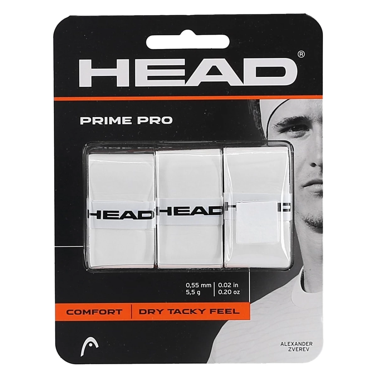 Head Overgrip Prime Pro 0.55 Mm Weiss 3er 3 Head Overgrip Prime Pro 0.55 Mm Weiss 3er