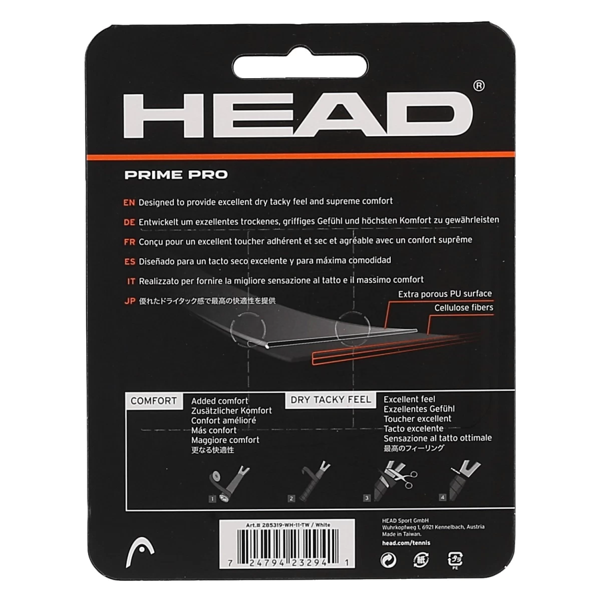 Head Overgrip Prime Pro 0.55 Mm Weiss 3er 4 Head Overgrip Prime Pro 0.55 Mm Weiss 3er – Bild 2