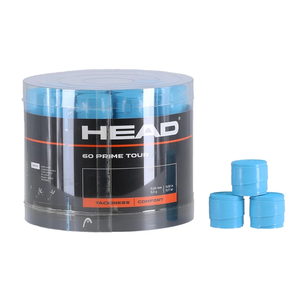Head Overgrip Prime Tour 0.6 Mm (Komfort, Griffigkeit) Blau 60er Dose 3 Head Overgrip Prime Tour 0.6 Mm (Komfort, Griffigkeit) Blau 60er Dose