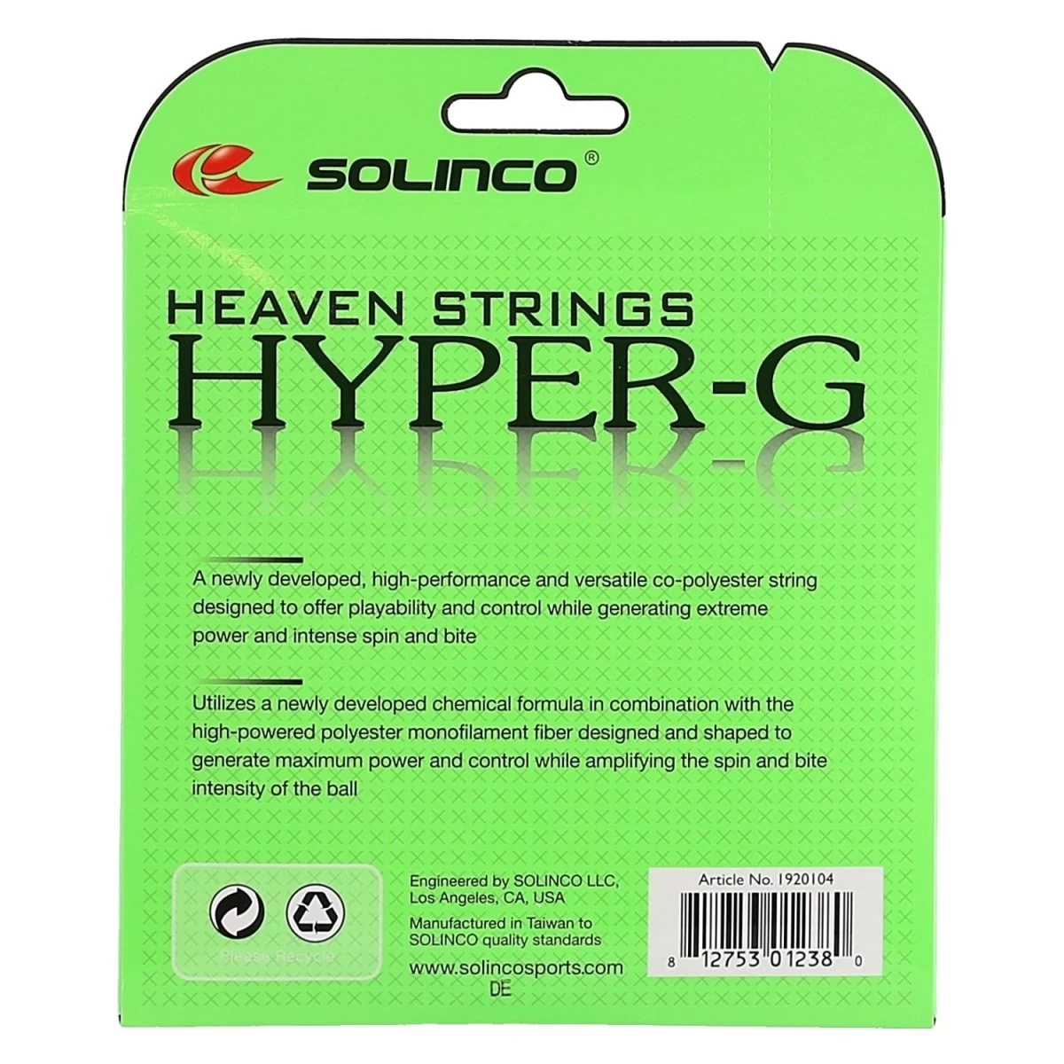 Besaitung Mit Tennissaite Solinco Hyper G Grün 4 Besaitung Mit Tennissaite Solinco Hyper G Grün – Bild 2