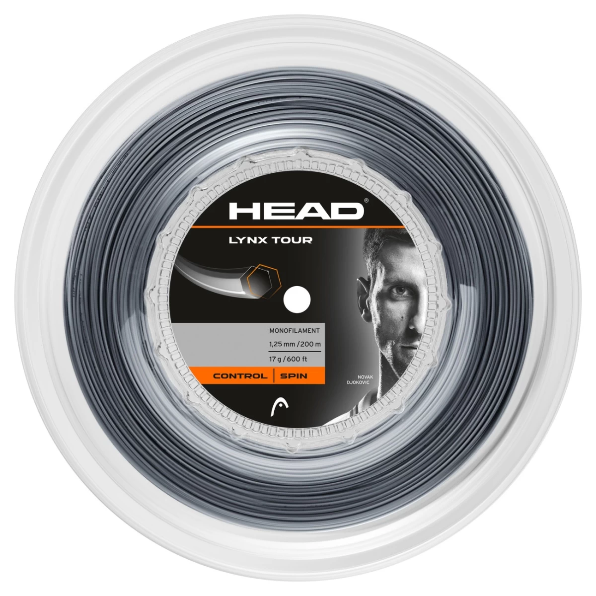 Head Tennissaite Lynx Tour (Kontrolle+Spin) Grau 200m Rolle 3 Head Tennissaite Lynx Tour (Kontrolle+Spin) Grau 200m Rolle