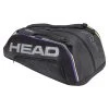 Head Tennis-Racketbag Tour Team (Schlägertasche, 3 Hauptfächer) Schwarz/lila 12R