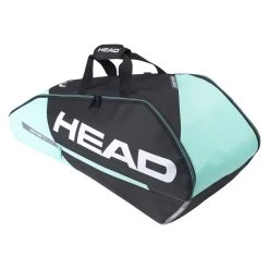 Head Tennis-Racketbag Tour Team (Schlägertasche, 2 Hauptfächer) Schwarz/mint 6R