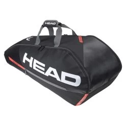 Head Tennis-Racketbag Tour Team (Schlägertasche, 2 Hauptfächer) Schwarz/orange 6R