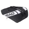 Head Tennis-Racketbag Elite (Schlägertasche, 3 Hauptfächer) Schwarz/weiss 12R -Sportausrüstung Head 283592 BKWH Elite 12R Tasche 1000x1000 1