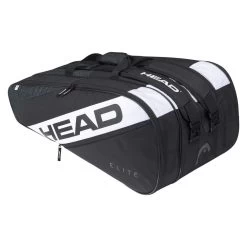 Head Tennis-Racketbag Elite (Schlägertasche, 3 Hauptfächer) Schwarz/weiss 12R