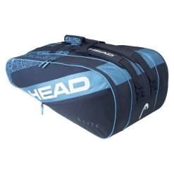 Head Tennis-Racketbag Elite (Schlägertasche, 3 Hauptfächer) Navyblau 12R