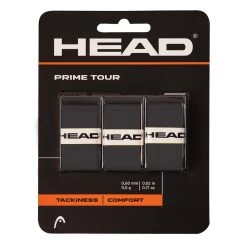 Head Overgrip Prime Tour 0.6 Mm (Komfort, Griffigkeit) Schwarz 3er