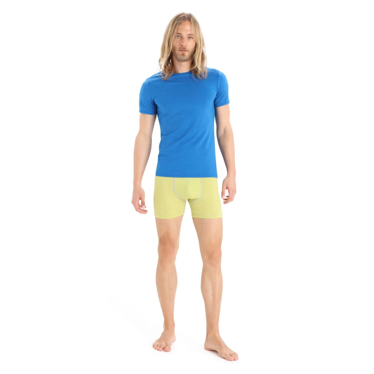 Icebreaker Boxershort Anatomica Print (Merinowolle) Unterwäsche Gelb/grau Herren 5 Icebreaker Boxershort Anatomica Print (Merinowolle) Unterwäsche Gelb/grau Herren – Bild 3